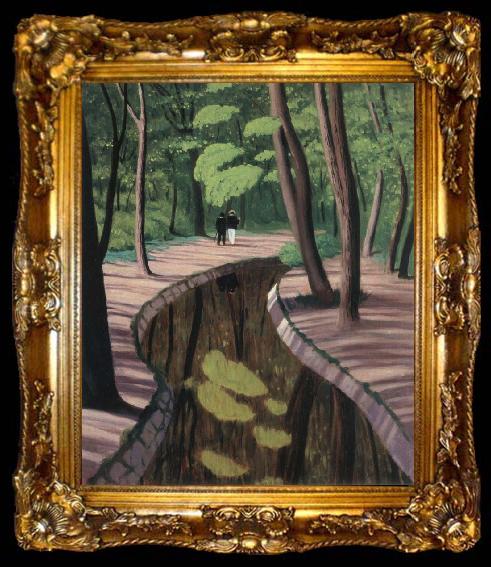 framed  Felix Vallotton Undergrowth,Bois de Boulogne, ta009-2